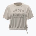 Damen-Trainings-T-Shirt Under Armour Bungee Hem Tee summit white/khaki base