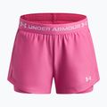 Trainingsshorts für Kinder Under Armour UA Tech Play Up 2IN1 Shorts pink frenzy/white