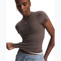 Damen-Trainingsshirt Under Armour Motion Fitted SS peppercorn/white 3