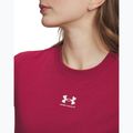 Damen-T-Shirt Under Armour Rival Core claret/white 3