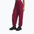 Damenhose Under Armour Icon Fleece Gym Pant claret/white