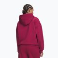 Damenpullover Under Armour Icon Fleece Hoodie claret/white 2