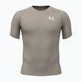 Trainings-T-Shirt Herren Under Armour HG Armour Comp timberwolf taupe/white