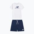 Kinder-Set New Balance Stacked Logo Tee & FT Short nb bright white 8