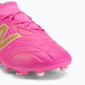 Kinder Fußballschuhe New Balance Tekela Team V5 pink heat/metallic gold/pink satin 7
