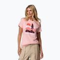Damen-Trekking-T-Shirt Columbia Ruby Springs Graphic Fitted pink sand/get hiked