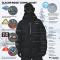 Herren-Skijacke Columbia Glacier Ridge Down black 15