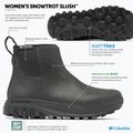 Damen-Winterstiefel Columbia Snowtrot Slush black/sea salt 8