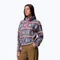 Damen-Fleecejacke Columbia Helvetia II Printed Cropped Half Snap sea salt/retrotee 4