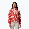 Damen-Fleecejacke Columbia Helvetia II Printed Cropped Half Snap poppy red/sunscape