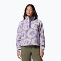 Damen-Fleecejacke Columbia Helvetia II Printed Cropped Half Snap stormwatch/sprayflower