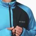 Herren Trekking-Sweatshirt Columbia Triple Canyon Grid Fleece Full Zip II compass blue heather/black 8