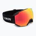 Kinder-Skibrille Salomon Radium black/mid red