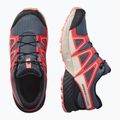Kinder-Laufschuhe Salomon Speedcross Waterproof grisaille/hushed violet/rouge red 12