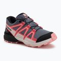 Kinder-Laufschuhe Salomon Speedcross Waterproof grisaille/hushed violet/rouge red
