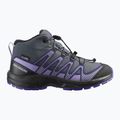 Salomon XA Pro V8 MID WP Kinder Wanderschuhe Turbulenz / schwarz / Freiheit 8