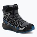 Kinder-Wanderschuhe Salomon XA Pro V8 Winter Waterproof turbulence / schwarz / dunkelblau