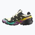 Damen-Laufschuhe Salomon Speedcross 6 GTX transparent gelb/schwarz/wasserfall 9