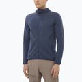 Herren Salomon Essential Lightwarm Hoodie blau Nächte trekking Sweatshirt