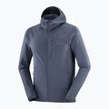 Herren Salomon Essential Lightwarm Hoodie blau Nächte trekking Sweatshirt 7