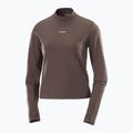 Damen-Langarmshirt zum Laufen Salomon Bliss Kaffeebohne 3