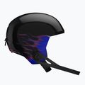 Kinder-Skihelm Salomon Equipe Fis + Chinguard Jr black/flames 3