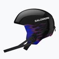 Kinder-Skihelm Salomon Equipe Fis + Chinguard Jr black/flames 4