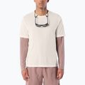 Herren-Laufshirt Salomon Shakeout Core GFX SS Tee whisper white/pink frosting