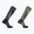 Skisocken Salomon S/Access 2-Pack anthracite/deep lichen green