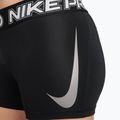 Damen Trainingsshorts Nike Pro Mid Rise Biker 3" black/white/metallic silver 8
