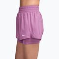 Damen-Shorts Nike One Dri-Fit High-Waisted 3" 2In1 light magenta/white 3