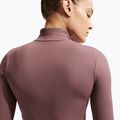Damen-Trainingssweatshirt Nike One Fitted Dri-Fit Full-Zip burgundy tattoo/white 6