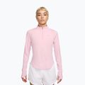 Damen-Lauf-Langarmshirt Nike Tempo Swoosh Run Dri-Fit 1/4-Zip pink foam/white