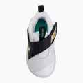 Kinderschuhe Nike Team Hustle D 12 white/black/clear emerald/topaz gold 5