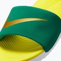 Badelatschen Nike Coffee malachite/sonic yellow/metallic gold 11
