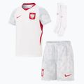 Kinder-Fußballset Nike Dri-Fit Poland Stadium Home Kit white/field silver