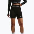 Damen Trainingsshorts Nike Pro Seamless High Waisted Biker 5" black/white 5