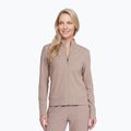 Damenpullover SKECHERS GO Luxe Rib Everyday Full Zip taupe/brown