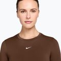 Damen-Trainingslangarmshirt Nike One Fitted cacao wow/white 3