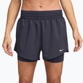 Damen-Shorts Nike One Dri-Fit High-Waisted 3" 2In1 gridiron/white