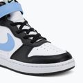 Kinderschuhe Nike Court Borough Mid 2 white/black/arctic green/football blue 7