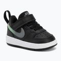 Kinderschuhe Nike Court Borough Low black/smoke grey/white/illusion green