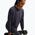 Damen-Trainingslangarmshirt Nike One Relaxed Dri-Fit gridiron/white 5