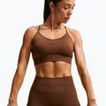 Damen-Sport-BH Nike Pro Seamless Light Support Sports Bra cacao wow