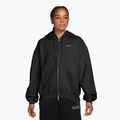 Damenpullover Nike Studio Fleece Medium Weight Oversized Full Zip total black/sail