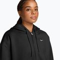 Damenpullover Nike Studio Fleece Medium Weight Oversized Full Zip total black/sail 3
