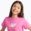 Kinder-Shirt New Balance Jersey Stacked Logo Tee pink satin 5