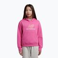 Kinder-Sweatshirt New Balance FT Stacked Logo Hoodie pink satin