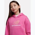 Kinder-Sweatshirt New Balance FT Stacked Logo Hoodie pink satin 5