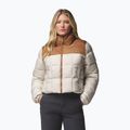 Gefütterte Damenjacke Columbia Puffect III Cropped dark stone/camel brown